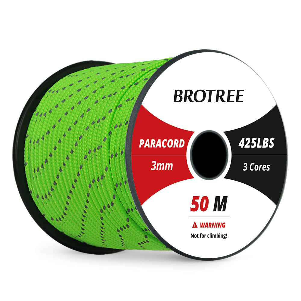 3mm Reflective Paracord 50m – Brotree